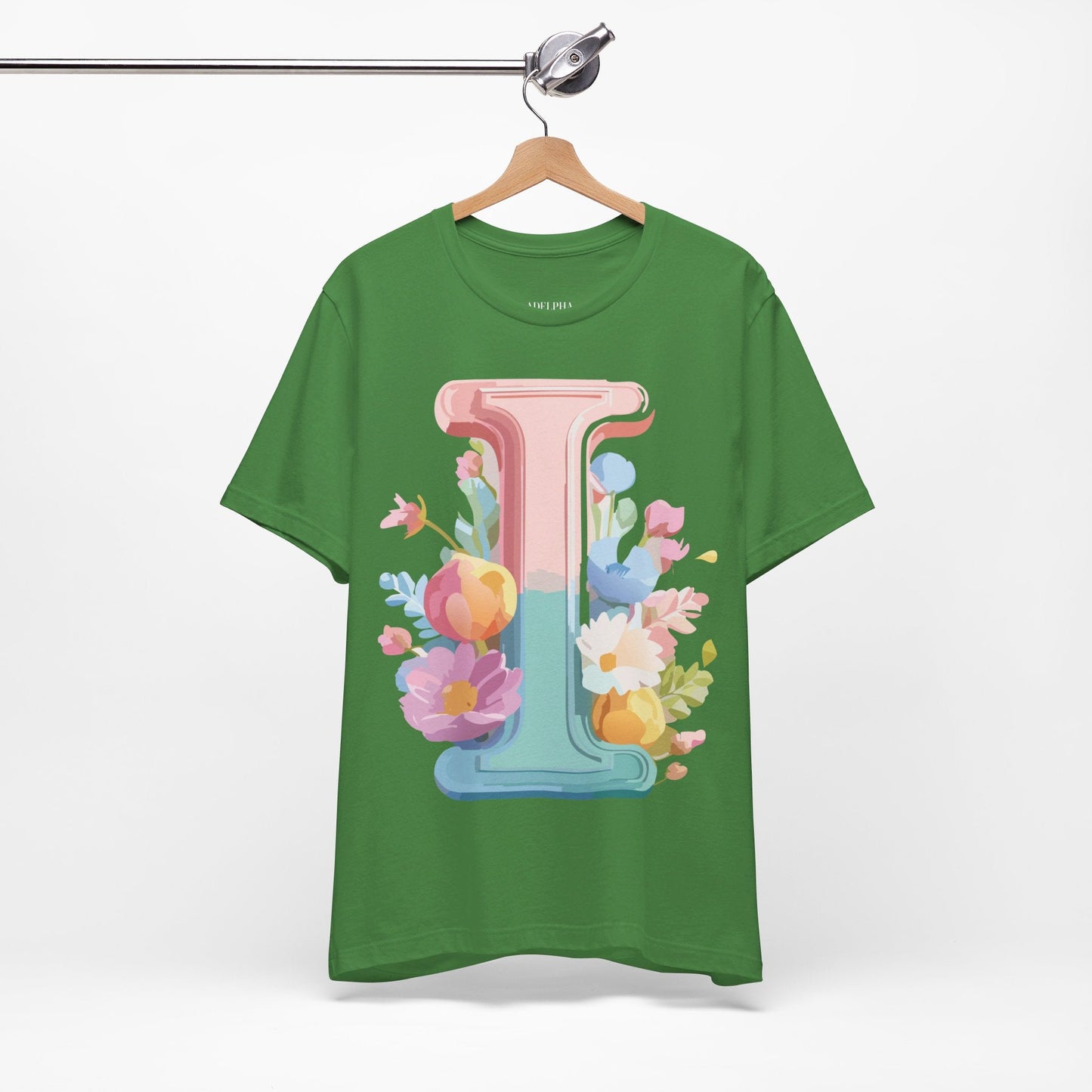 Letter I  Graphic Tee Unisex Short Sleeve Vintage Inspired Artwork Design