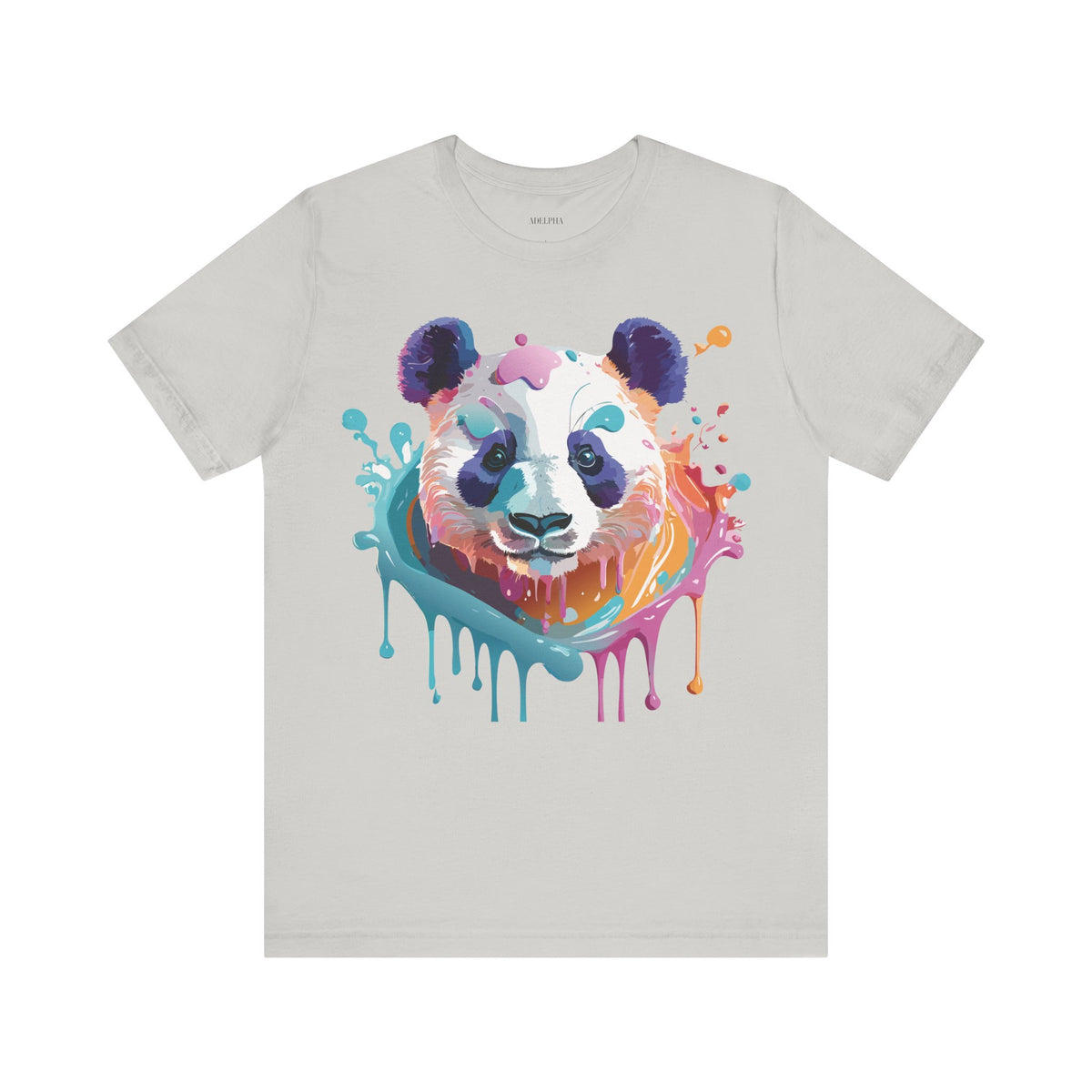 Panda Graphic Unisex Cotton Bella+Canvas Tee with Art Animal Design e145