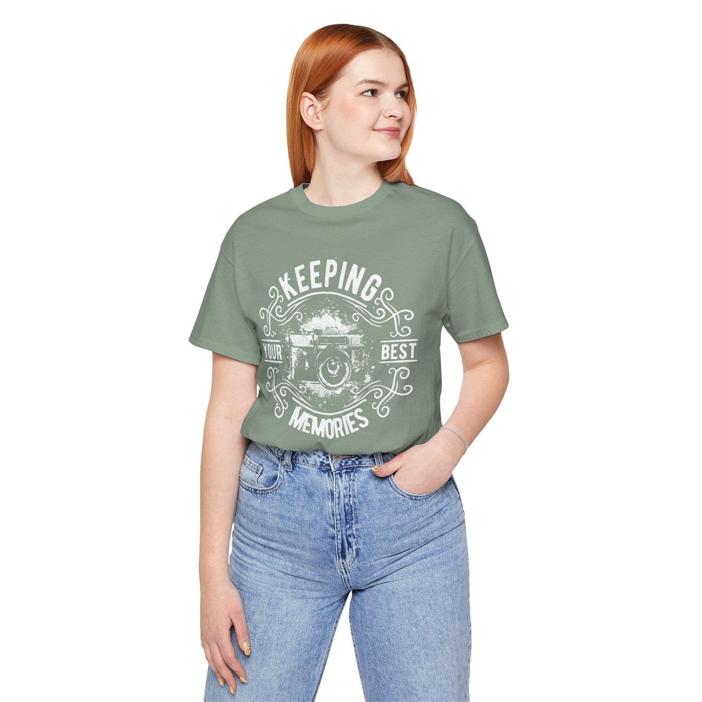 Keeping Your Best Memories T-Shirt Vintage Camera Graphic T-Shirt A-5