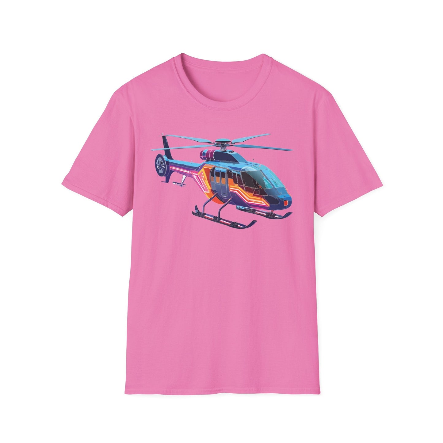 Chopper Helicopter T Shirt Unisex Softstyle 100 Percent Ring Spun Cotton Premium Tee