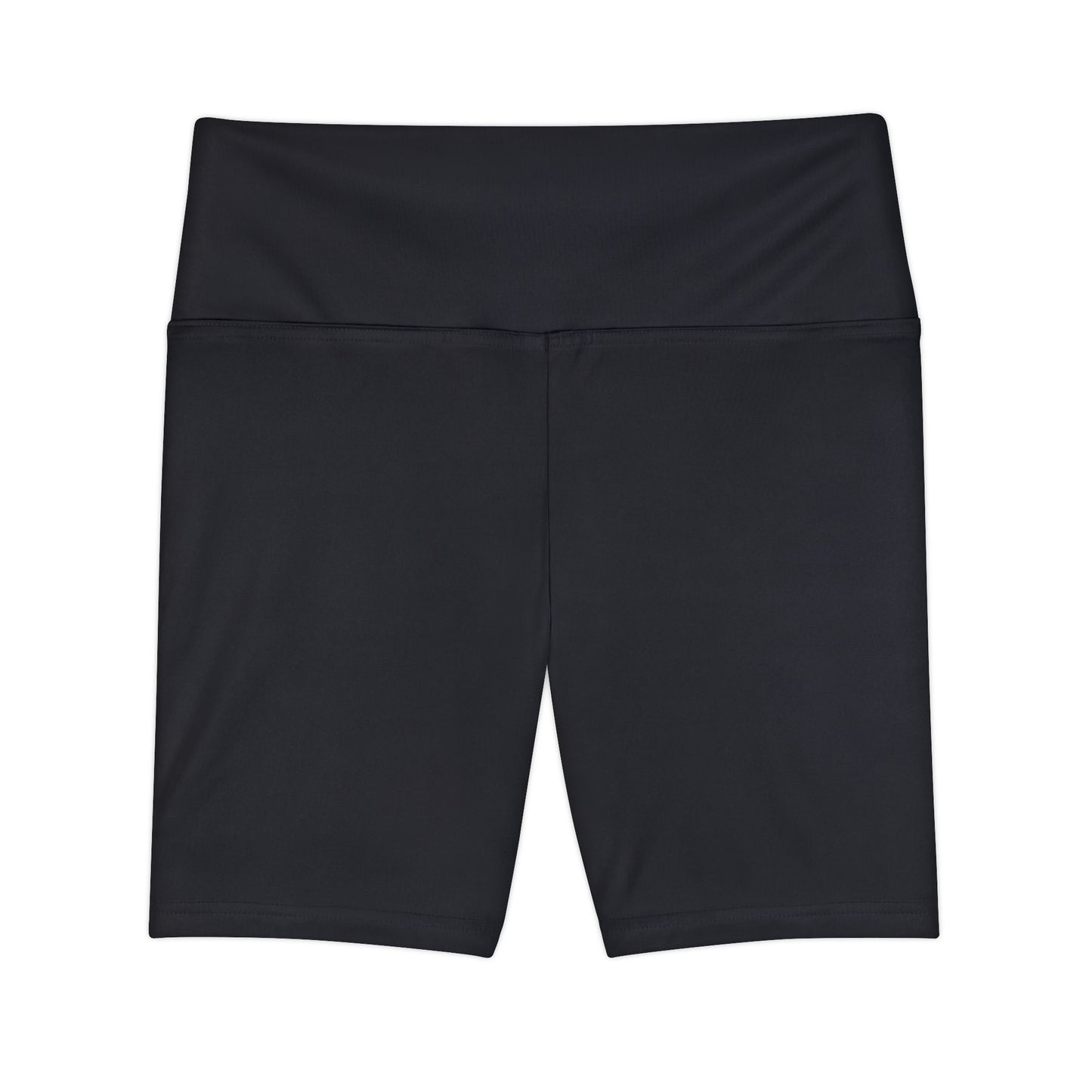 Shadow Grey Women's Black High-Waist Workout Shorts — Seamless Active Biker Shorts for Gym & Yoga