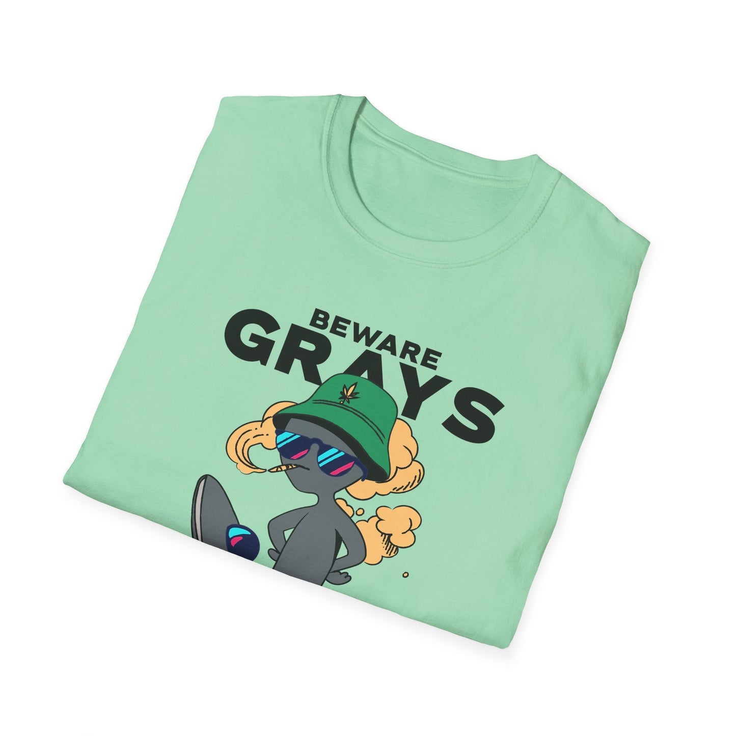 Funny Aliens UFO Graphic Unisex Cotton T-Shirt  18