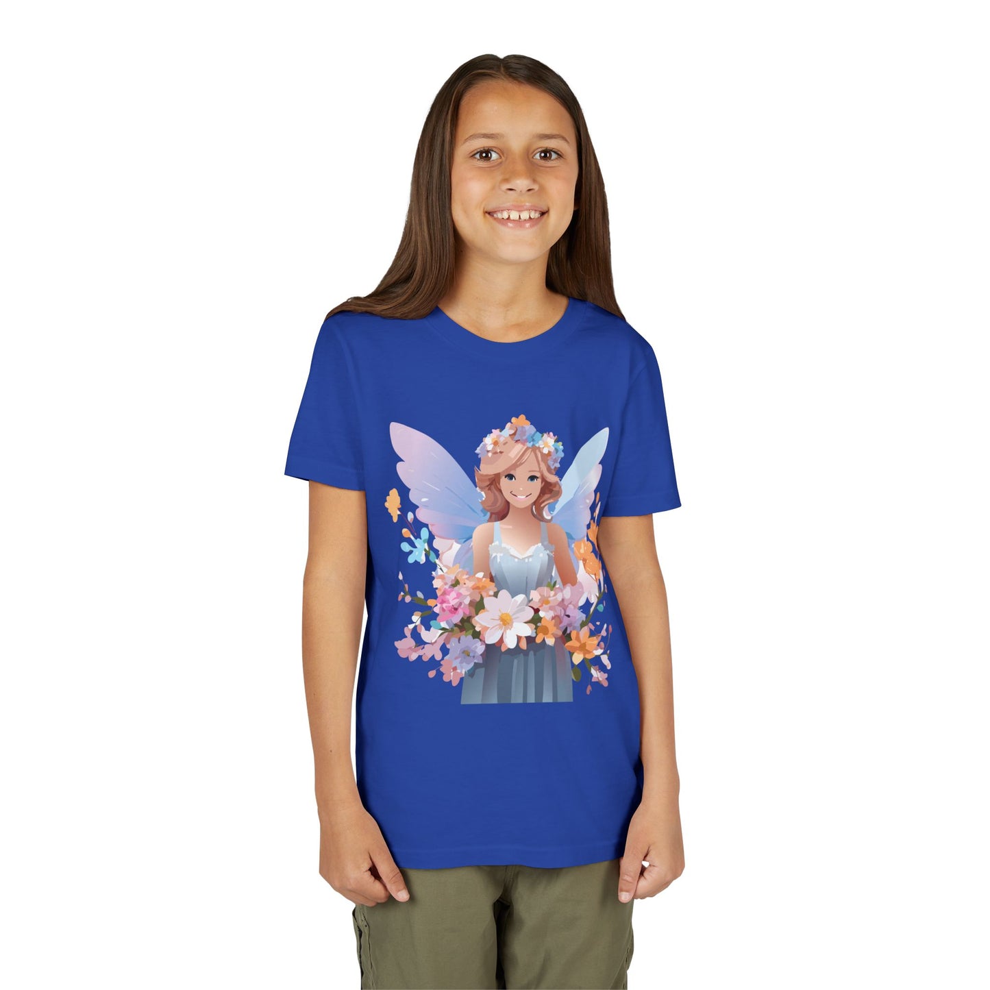 Enchanting Fairy Floral Youth Short Sleeve Tee - Perfect for Spring Celebrations (9-14)