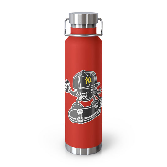 22oz Copper Insulated Water Bottle with Cartoon Design - CV51