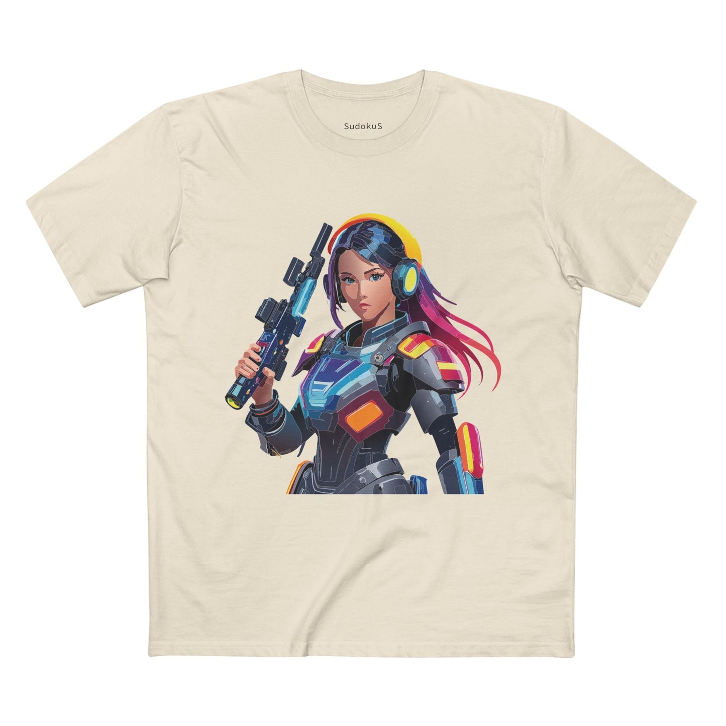 Army-woman Graphic Unisex 100 Cotton Staple Tee 20