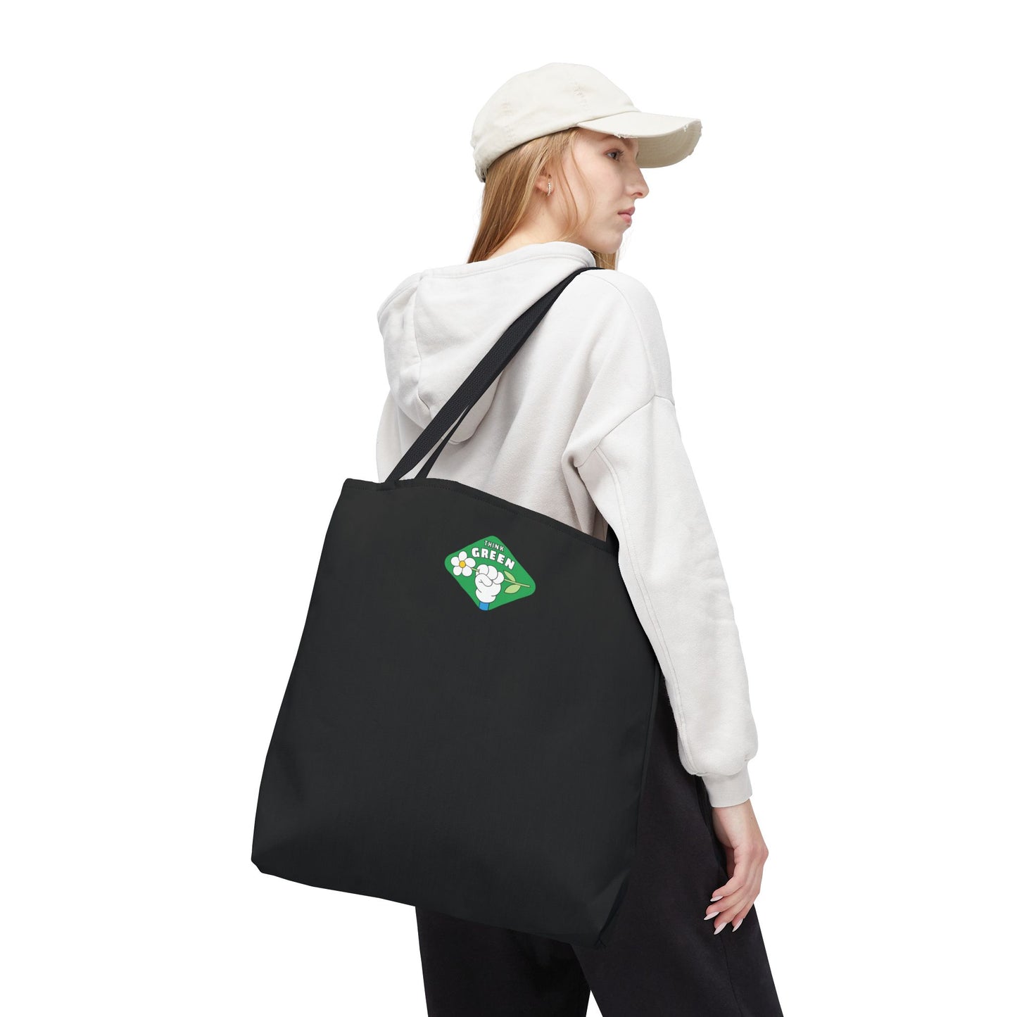 ECO BLACK COLOR CANVAS BAG HIGH-QUALITY 100% SPUN POLYESTER 3 SIZES BAG-E4