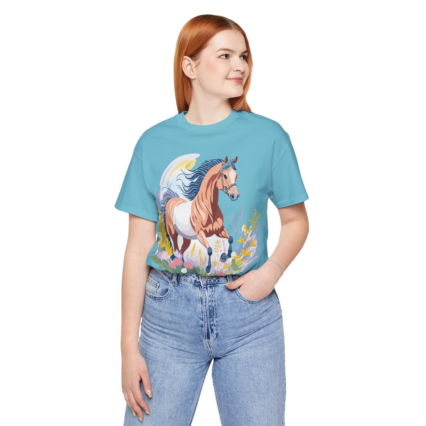 Horse Graphic Unisex 100 Cotton Vintage Animal Art T-Shirt 5