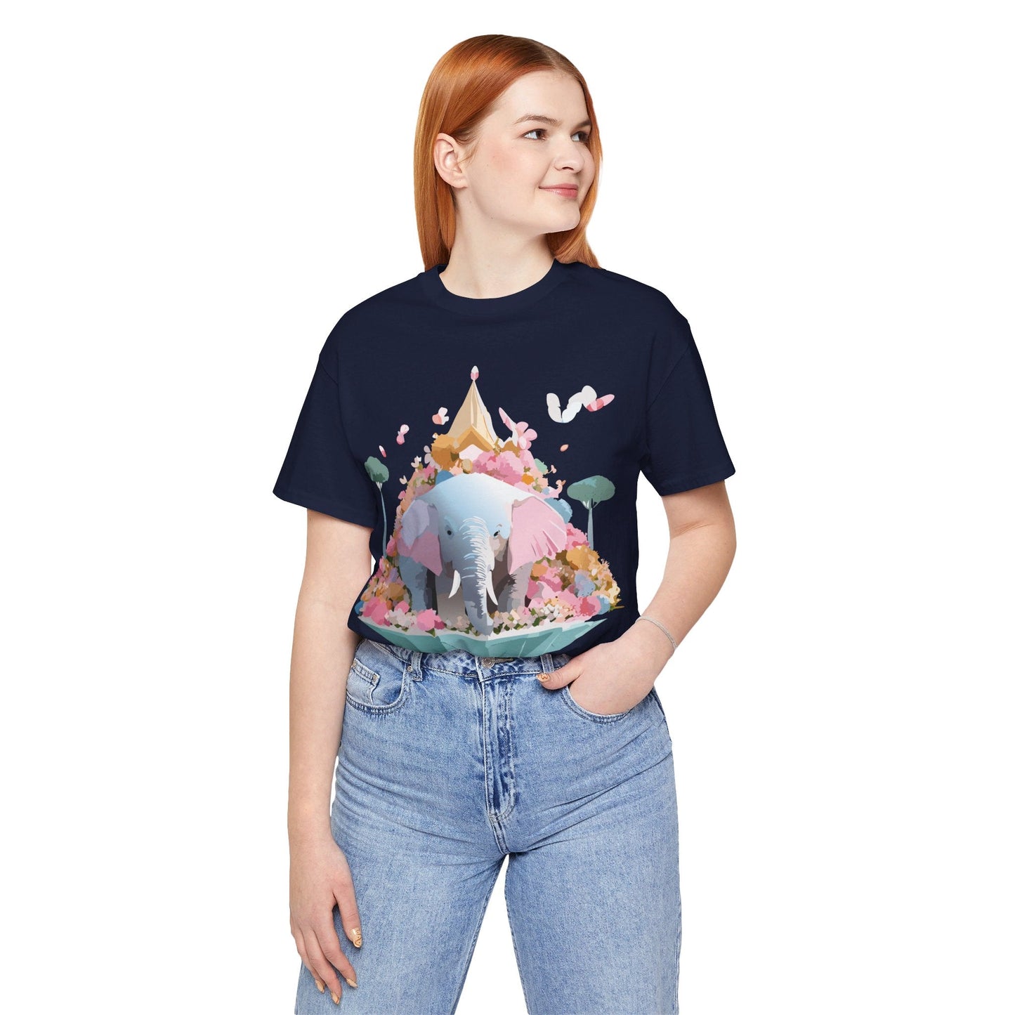 Elephant Graphic Tee Adelpha Unisex Short Sleeve Vintage Inspired Art Design Premium