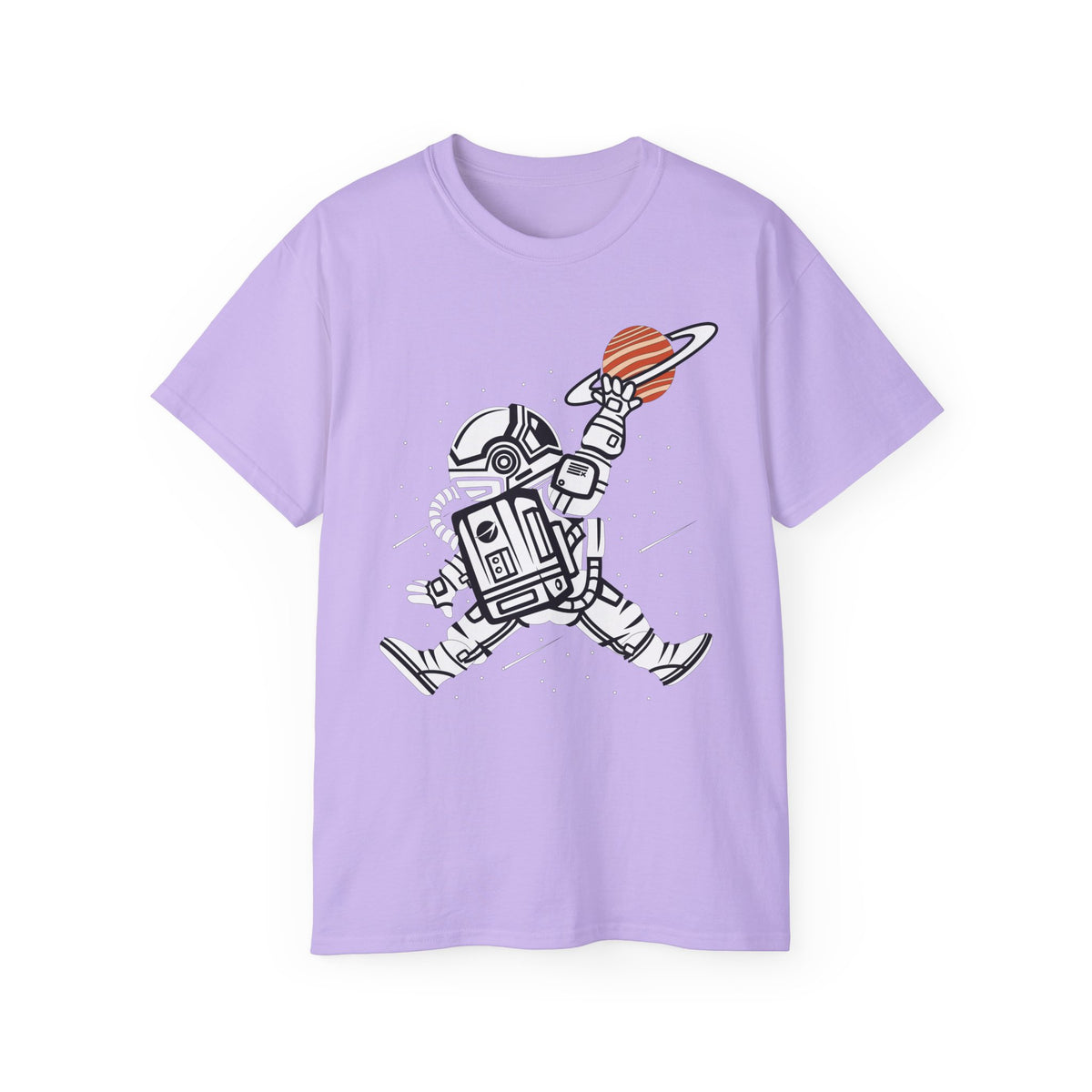Astronaut Cartoon Graphic Tee Unisex 100 Cotton Gildan T-Shirt