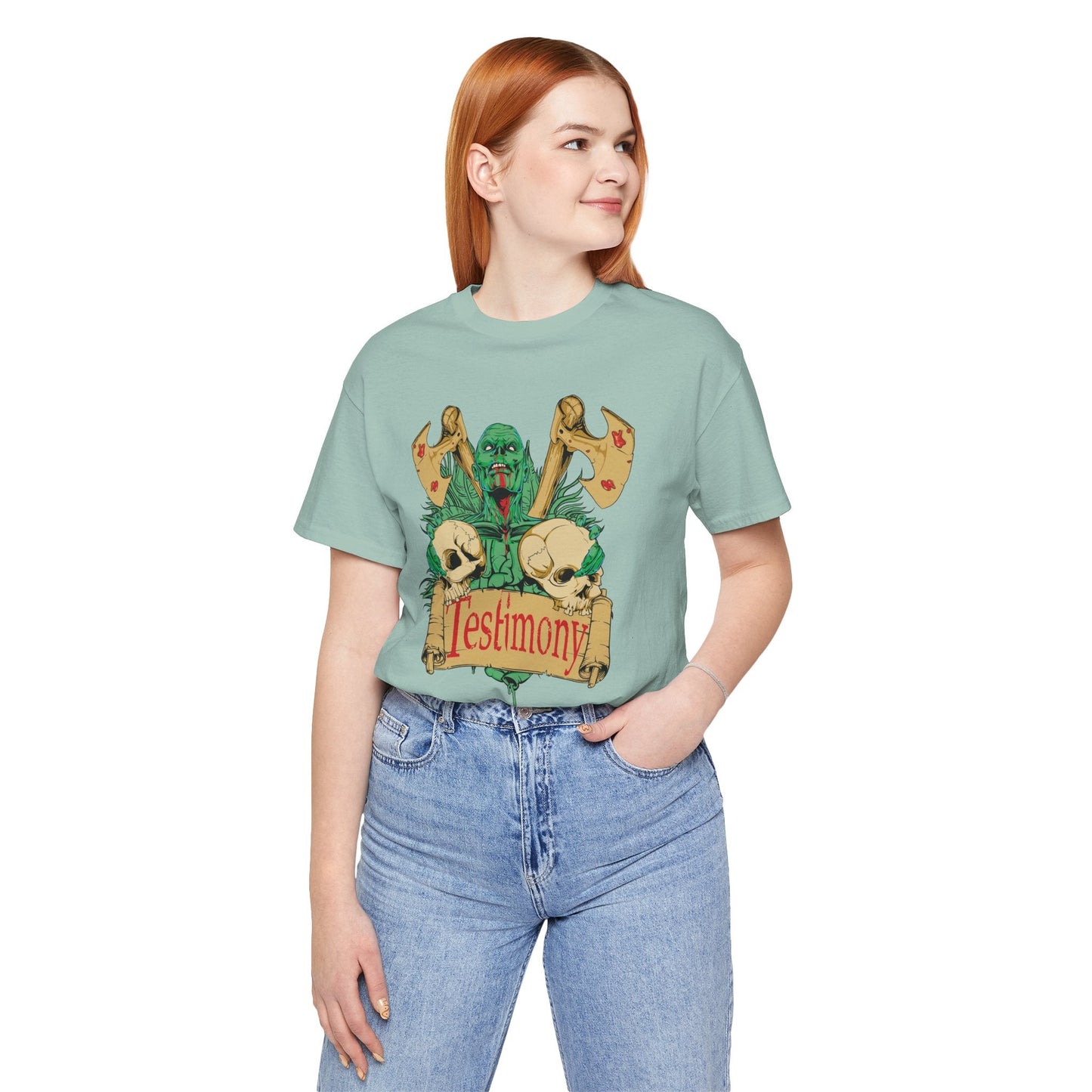 Cthulhu Skull Axes Testimony Tee Lovecraft Horror Mythos Shirt Art-42