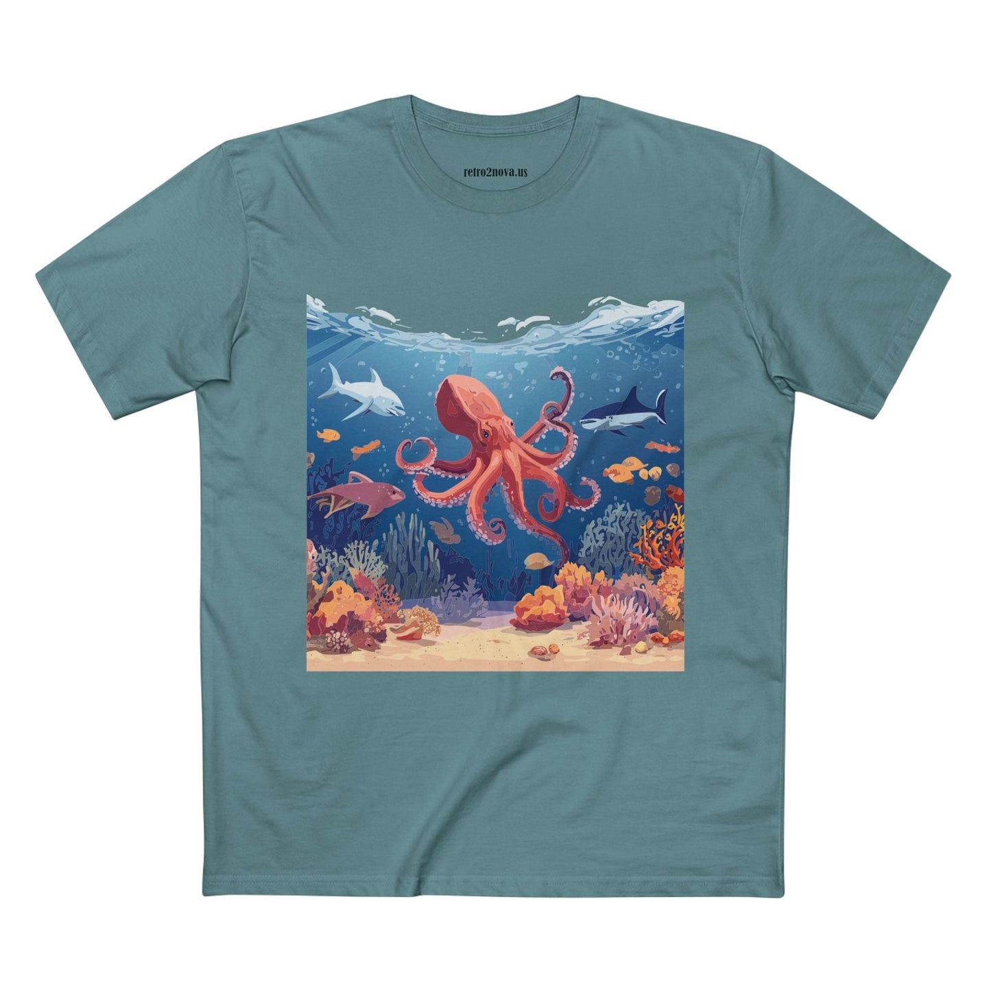 Ocean Shirt Ocean Pacific OP 18 Unisex Premium Cotton Art Tee With Original Art Design Retro2Nova