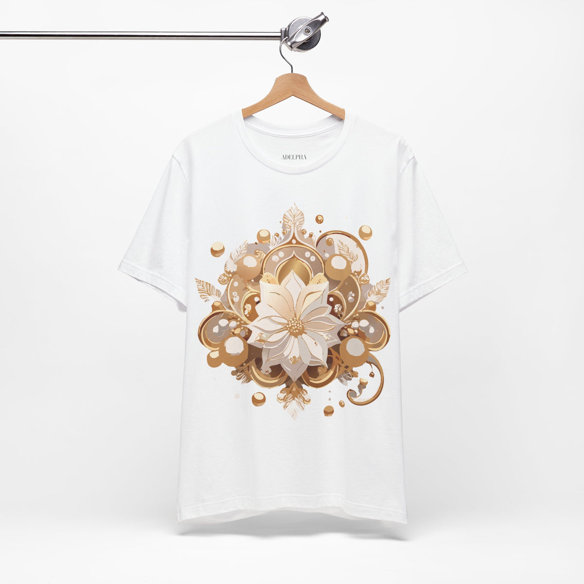 Jewelry Graphic Unisex Cotton Bella+Canvas Tee with Gemstones Art Design m25