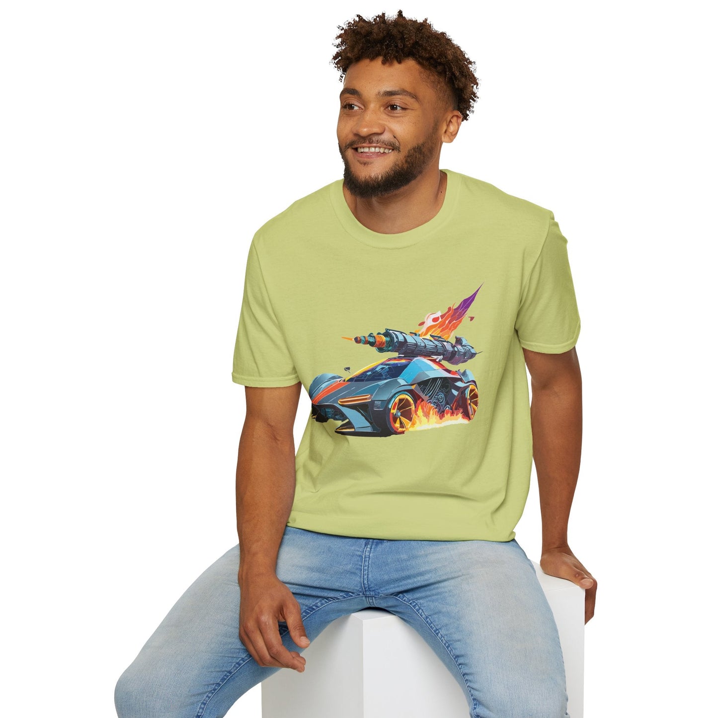 Car T Shirt for Car Lovers Unisex Softstyle Tee 64000 Hot Wheels Design Shirt with Cars