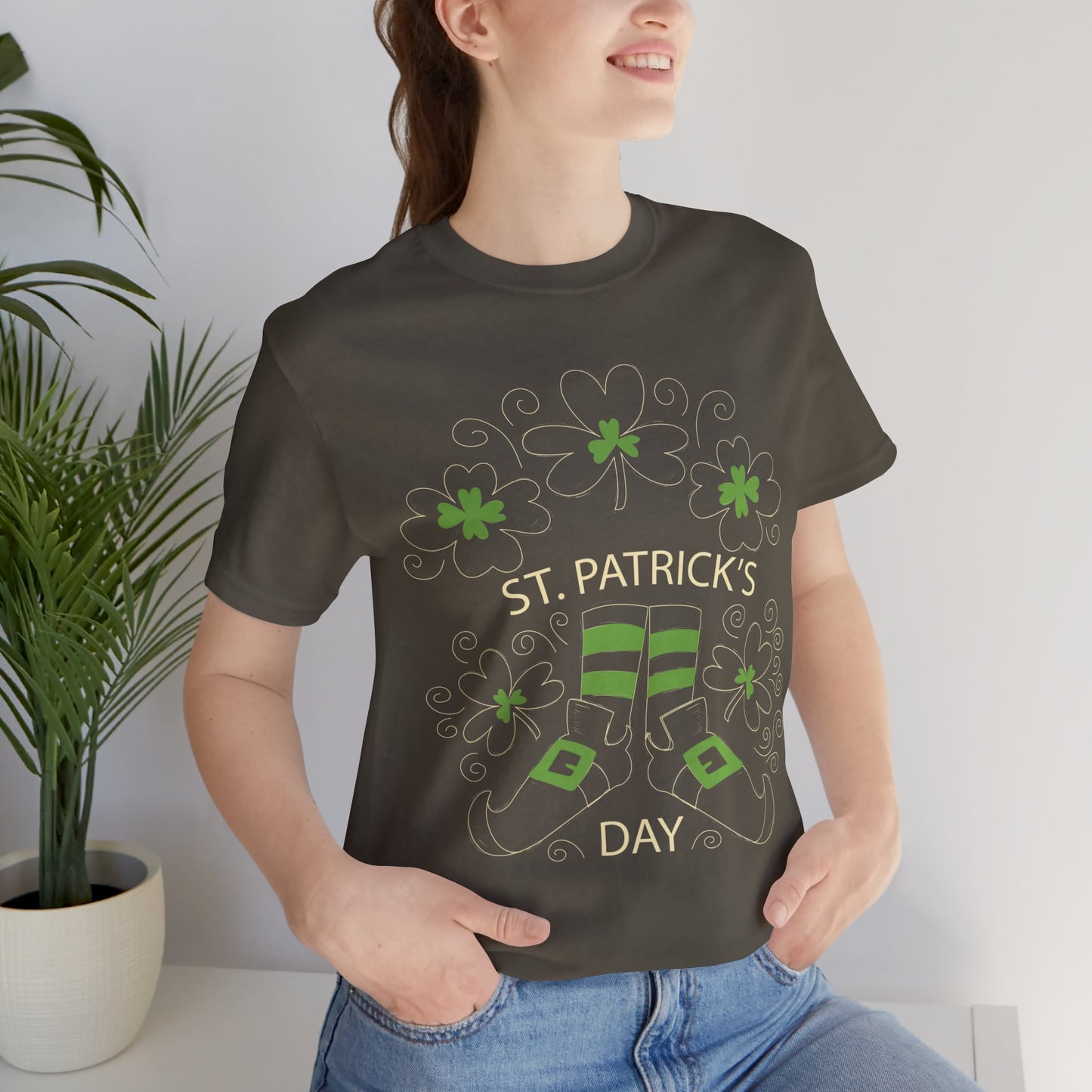 Unisex Cotton Tee Shirt with Lucky Prints