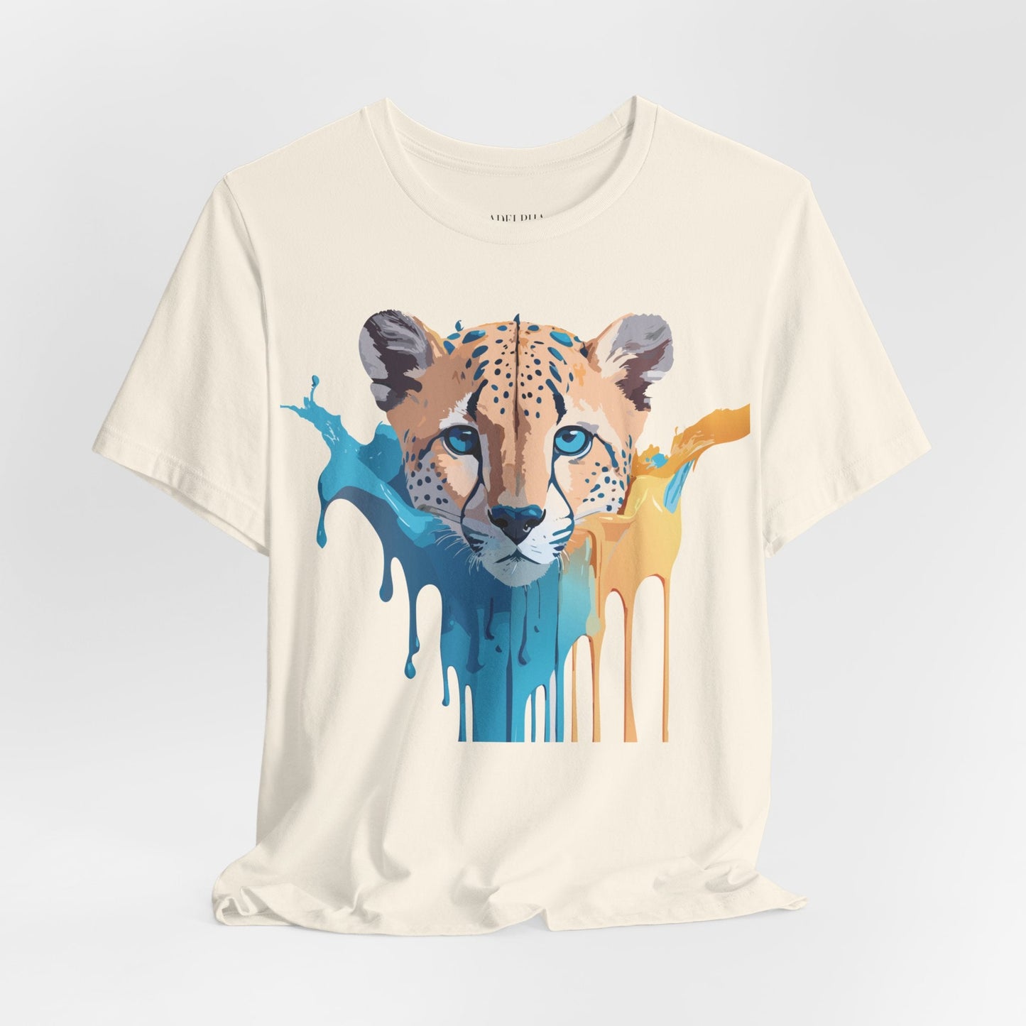 Adelpha Cheetah Graphic Jersey Tee Unisex Short Sleeve Art Design