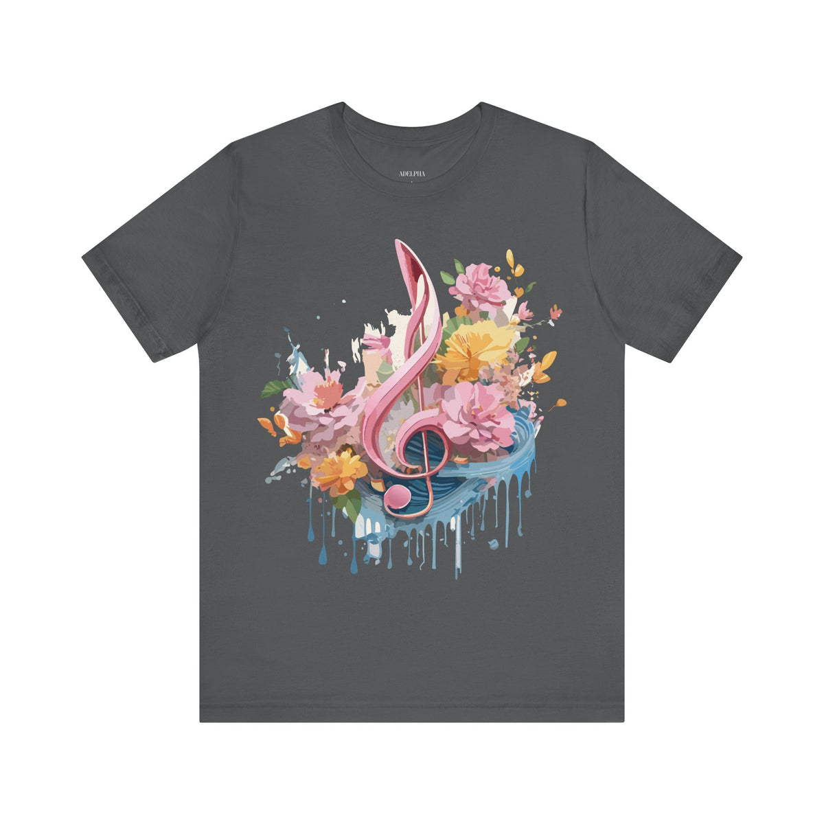 Music Graphic Unisex Cotton Bella+Canvas Tee with Art Design m133