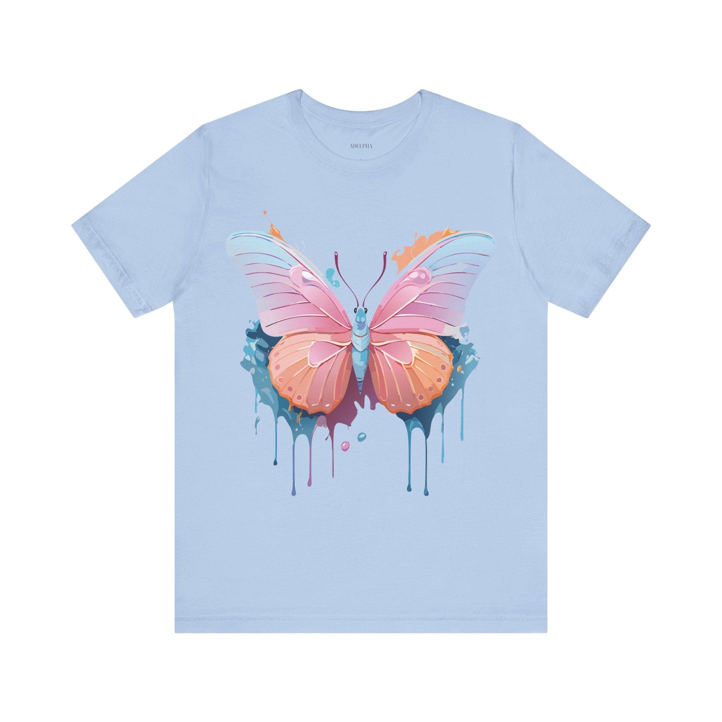 Butterfly Graphic Tee Unisex Short Sleeve Adelpha Vintage Art Shirt