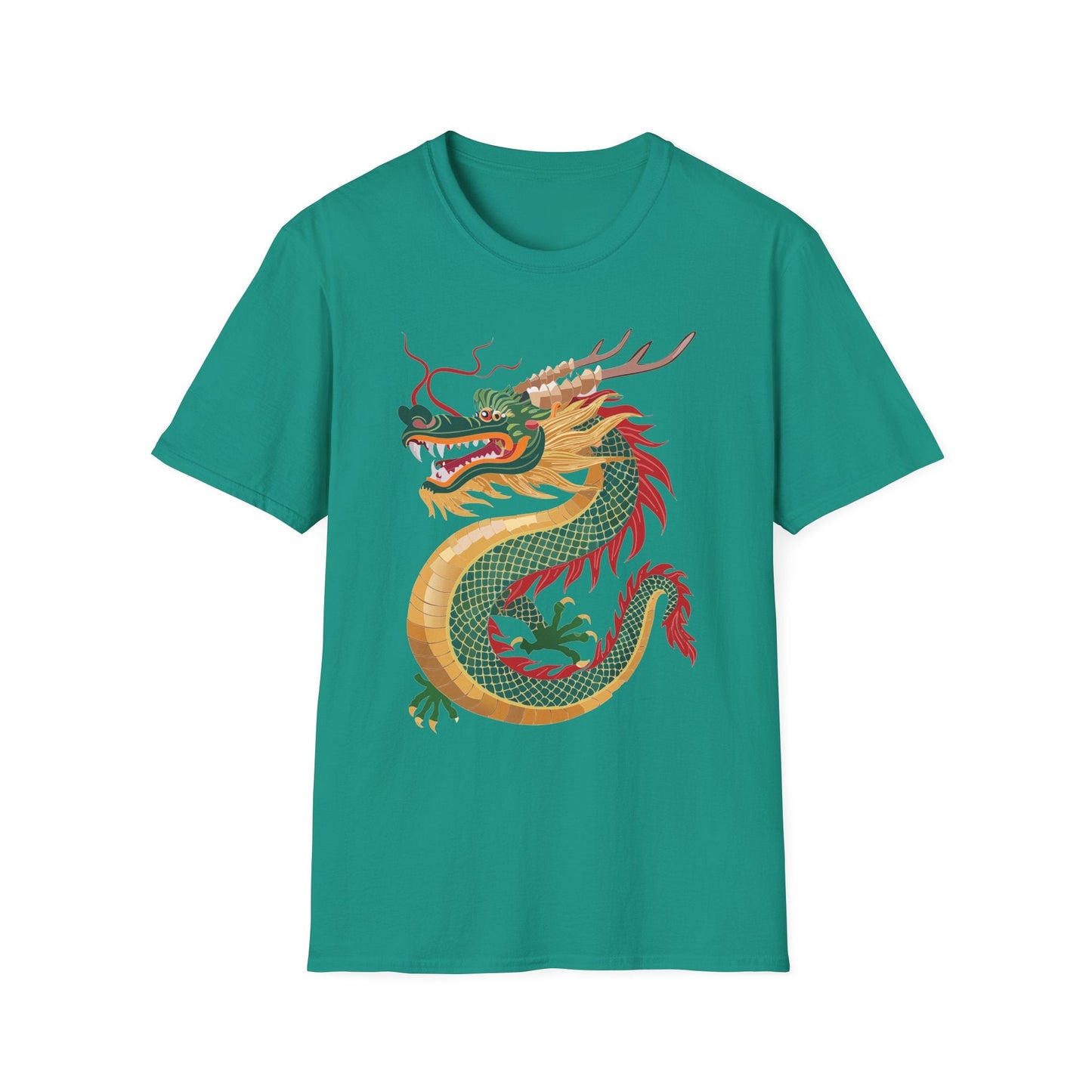 Dragon Graphic Unisex Cotton Softstyle Art Design Tee With Animals 9