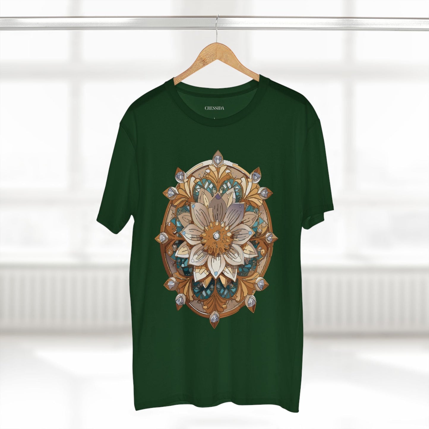 Floral Graphic T-Shirt Unisex 100 Cotton Art Design with Antique Flowers Tee 16