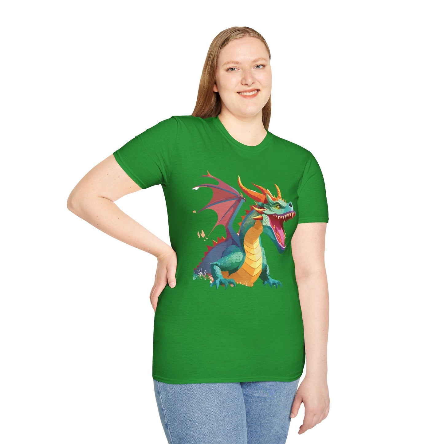 Dragon Graphic T Shirt Unisex Softstyle Cotton Tee Dragon Art Shirt For Men Women