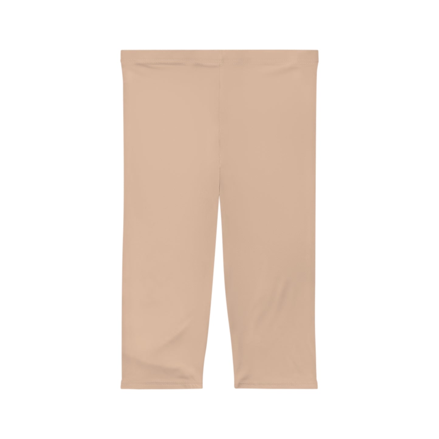 Desert Sand Color Women's Brushed Suede Poly Span Casual Capri Leggings XS-2XL