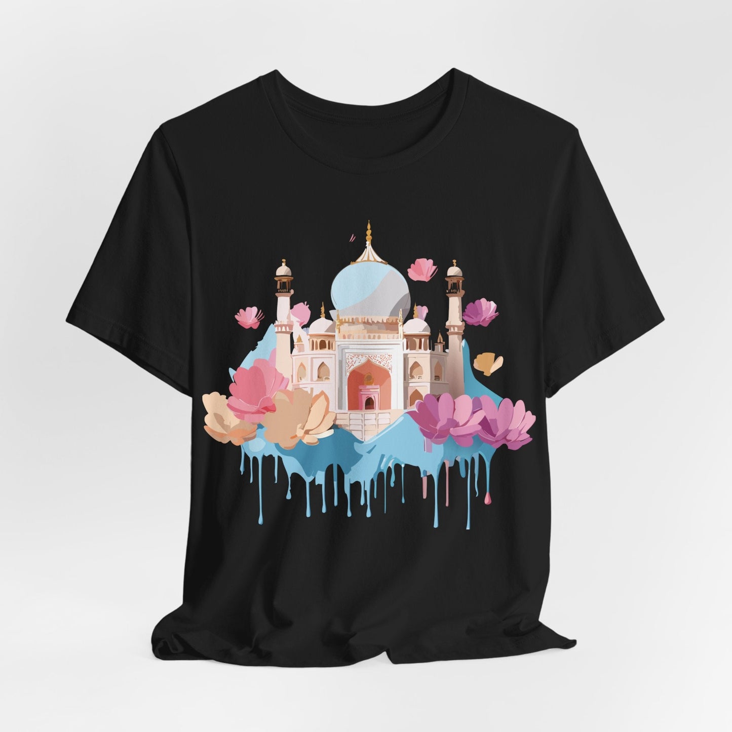 Unisex Taj Mahal Graphic Tee Tourist Shirt With Vintage Adelpha Artwork For Travel Lovers