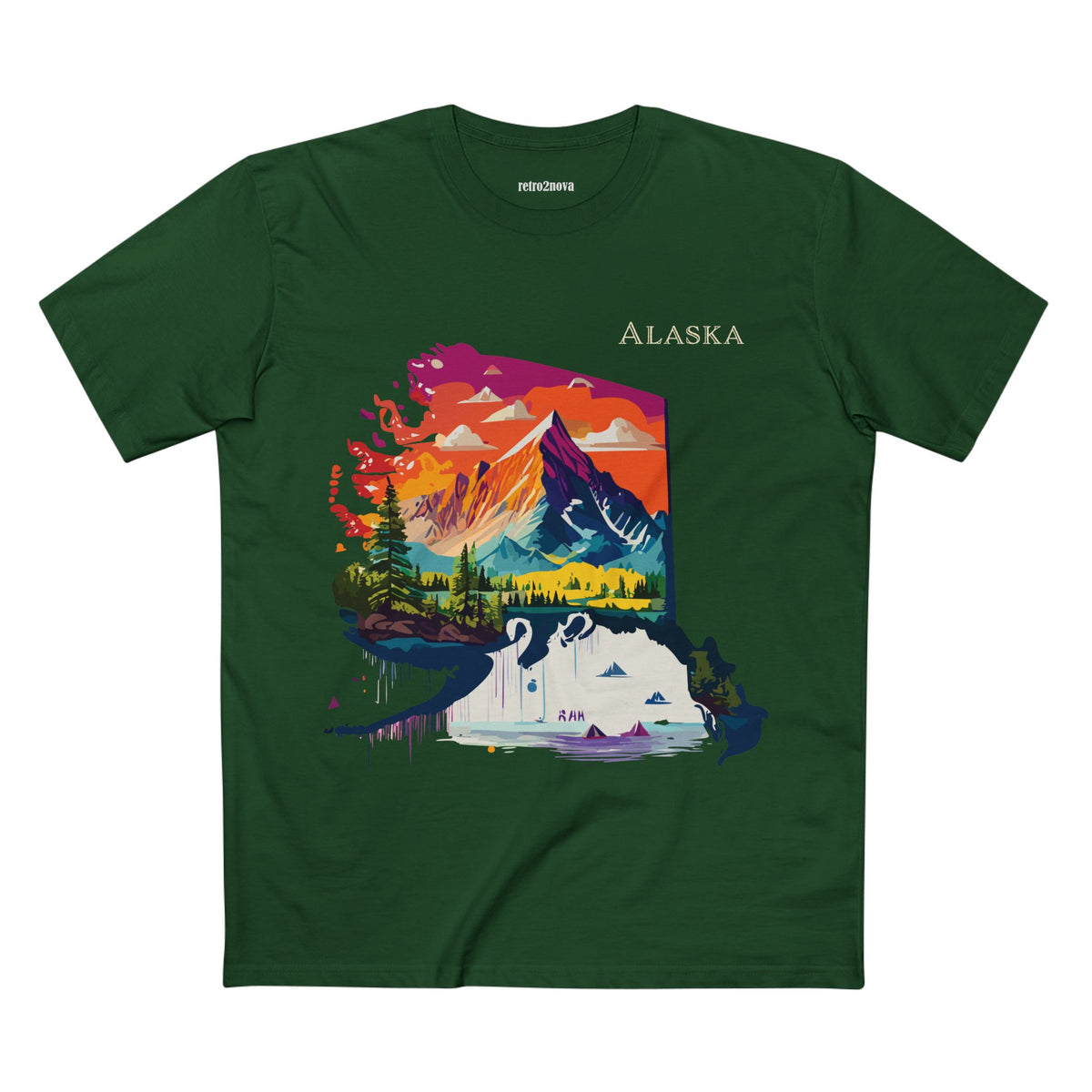 Alaska Landscape Tee | Mountain, Moose, Whale, Northern Wilderness