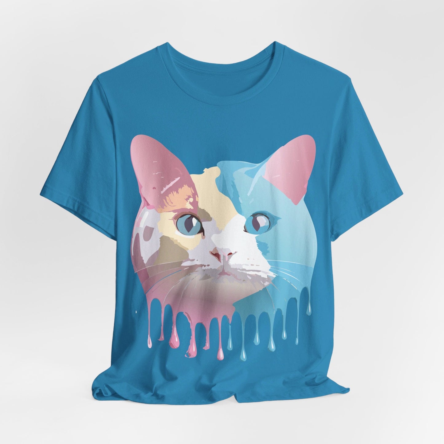 Cat Graphic Tee Unisex Short Sleeve Shirt With Vintage Adelpha Artwork