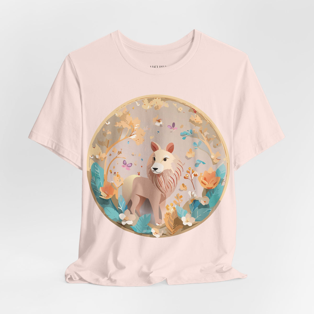 Medallion Graphic Unisex Cotton Bella+Canvas Tee with Art Design d59