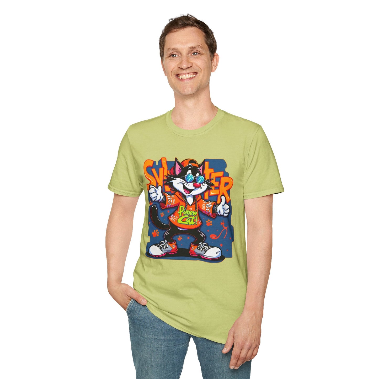 Funny Cartoon Animals Tee Shirt Unisex Gildan Softstyle 64000 Graphic Cartoon Tee