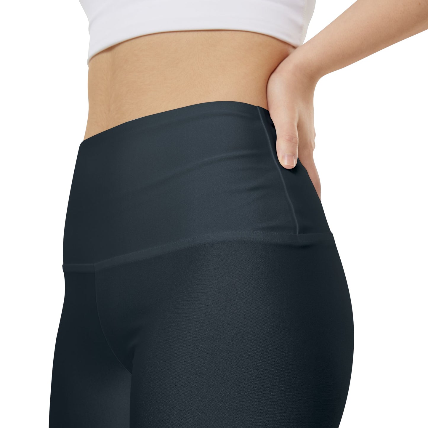 Jet Black Women’s Workout Shorts — High-Waist Athletic Biker Shorts