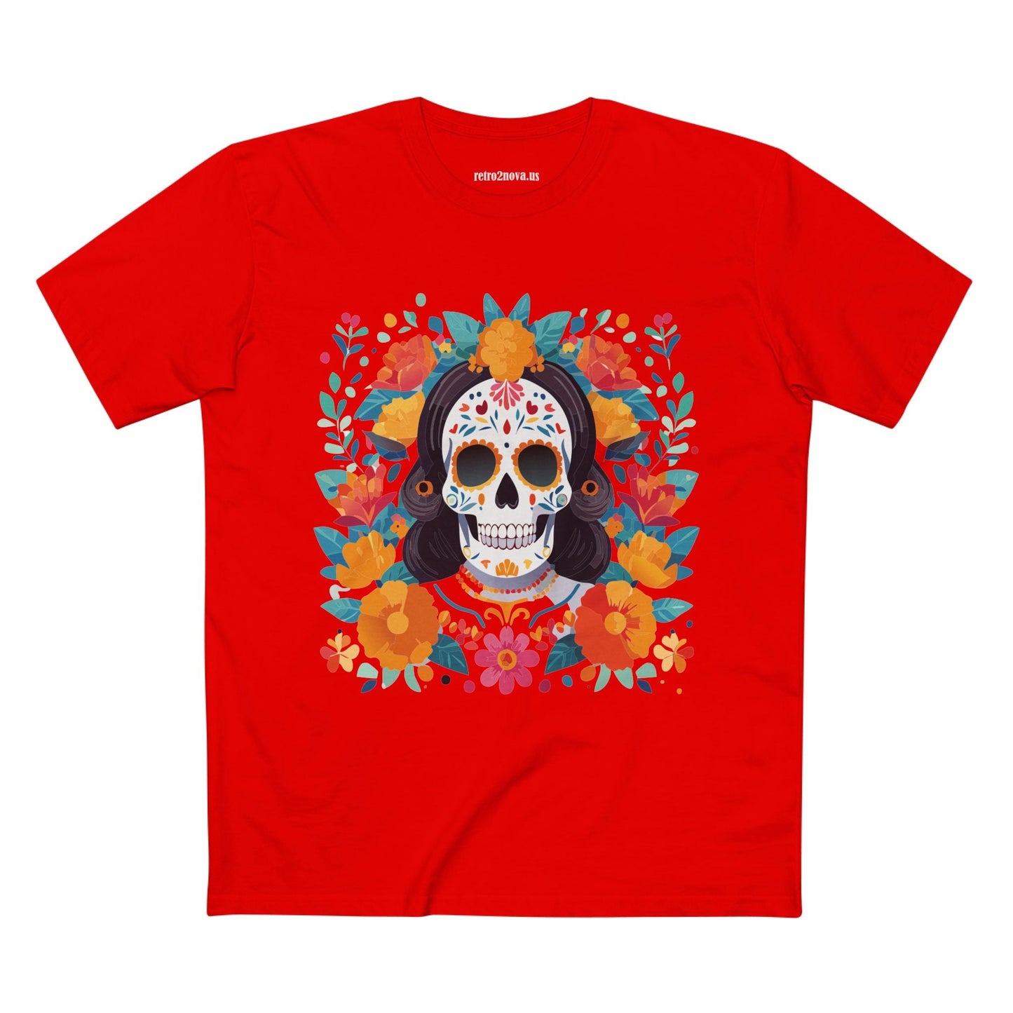 Retro2Nova Skull Shirt Unisex Skeleton Tee Premium Cotton Art Collection Design Edition