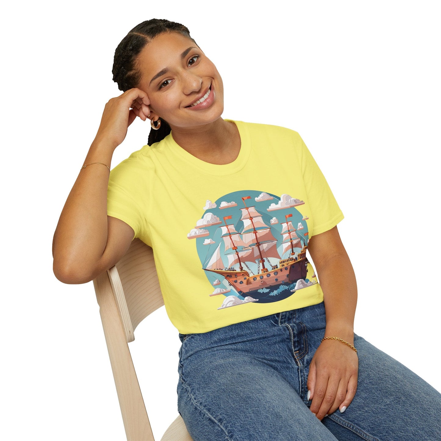 Unisex Ship Frigate Vessel T Shirt Softstyle 64000 Cotton Tee Ultimate Everyday Comfort