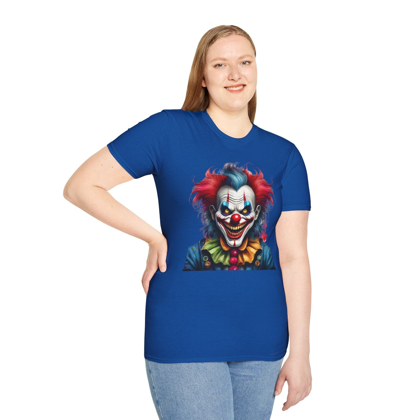 Unisex Clown Shirt Funny Man Tee Circus Theme Shirt Scary Man Shirt Softstyle Comfort