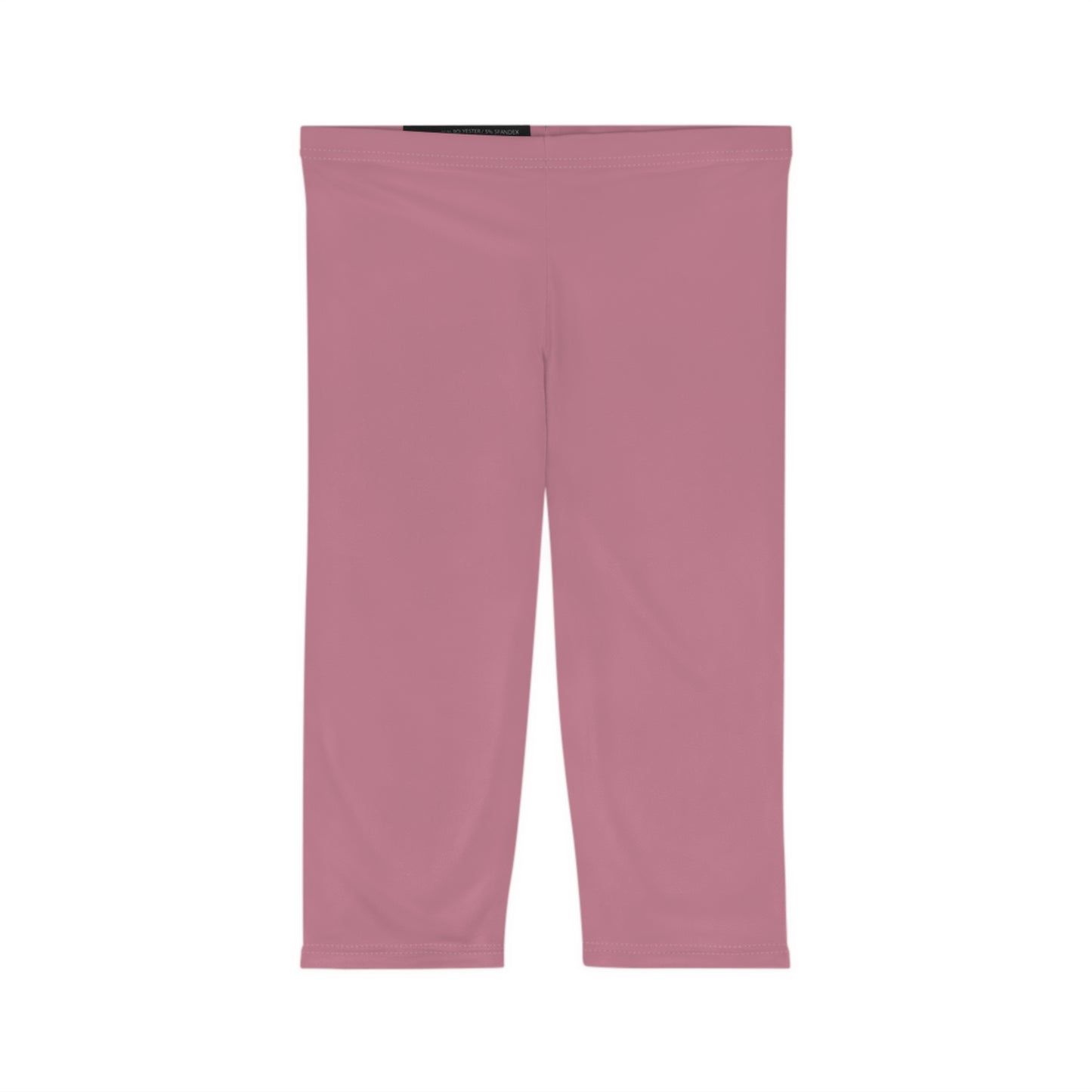 Old Rose Color Women's Brushed Suede Poly Span Casual Capri Leggings XS-2XL