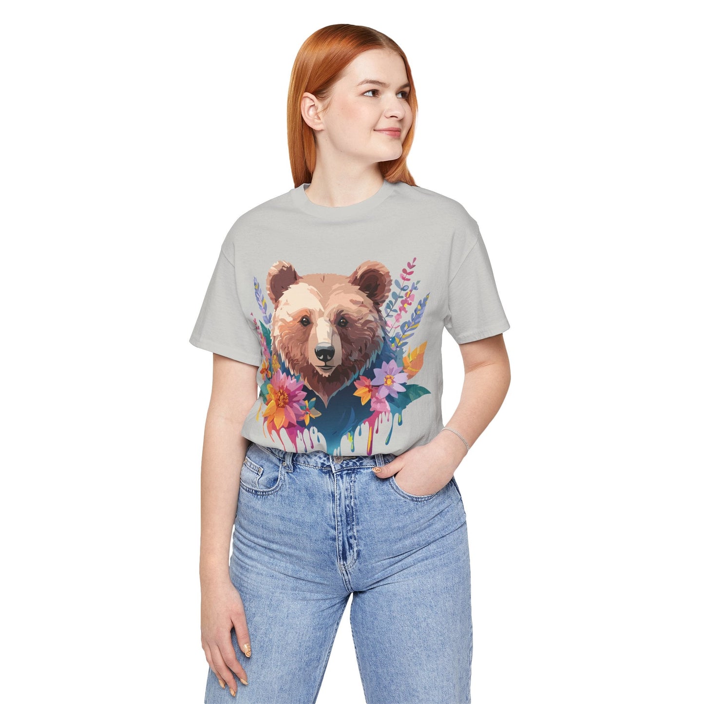 Adelpha Bear Graphic Tee Unisex Short Sleeve Vintage Inspired Art Shirt