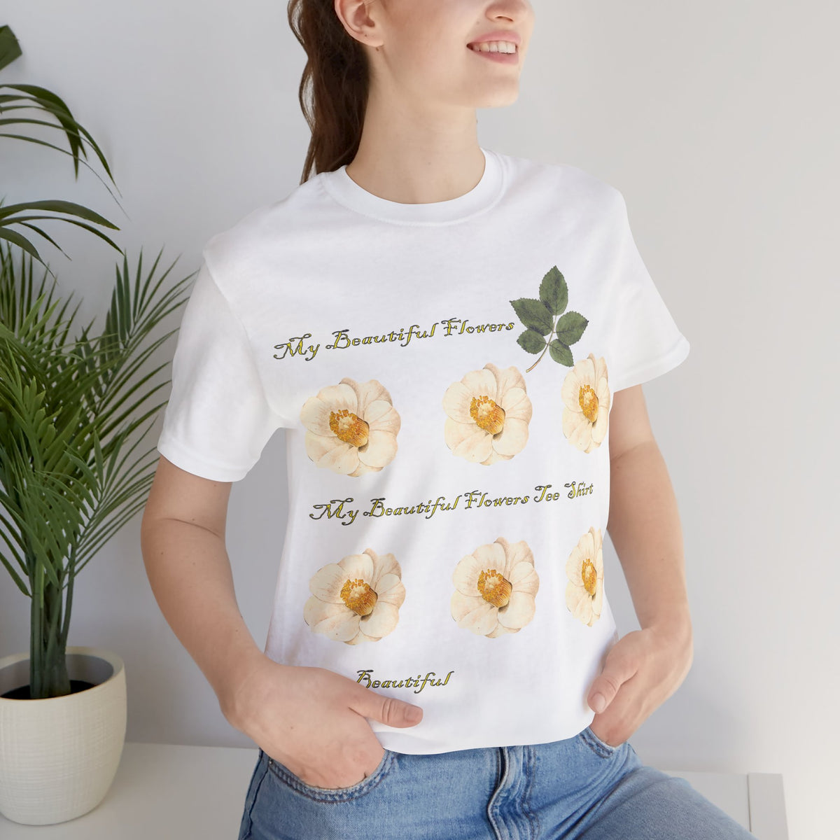 Floral Graphic Tee Shirt - Bella+Canvas Unisex 100 Cotton 53