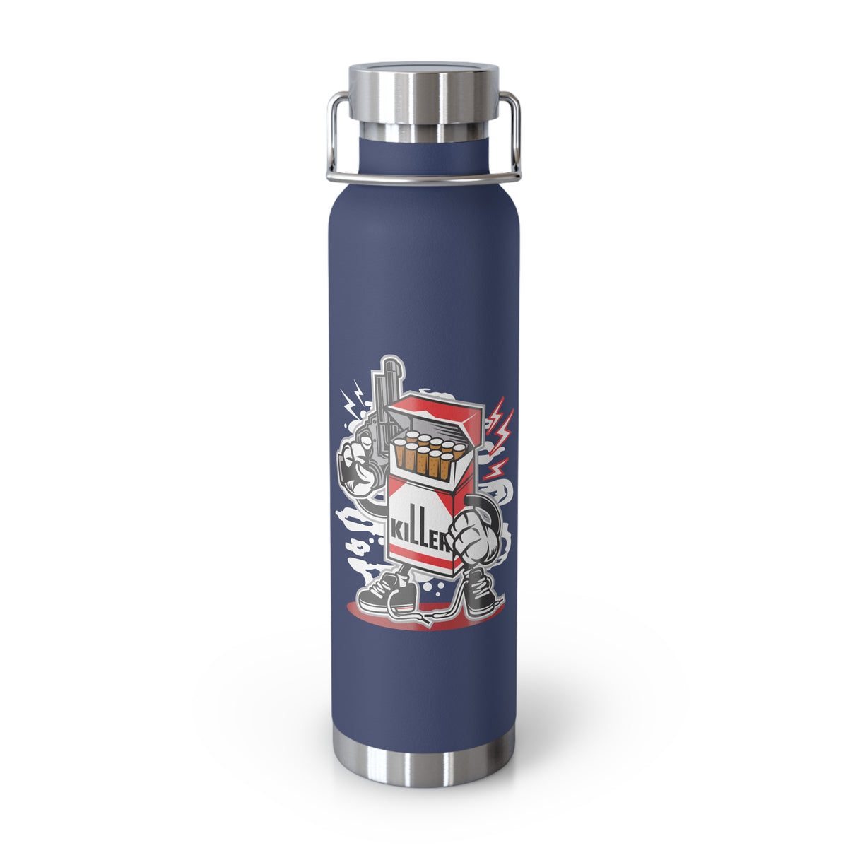 22oz Copper Insulated Water Bottle with Cartoon Design - CV15