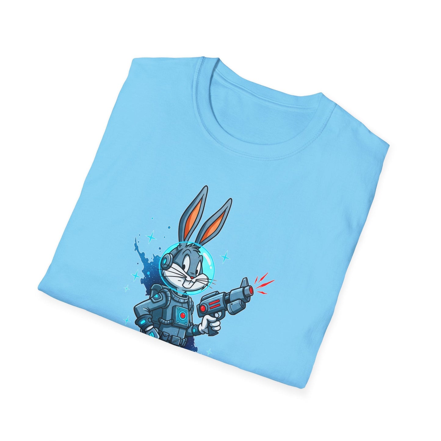 Bugs Bunny Shirt Unisex Gildan Softstyle 64000 Cartoon Tee 100 Percent Ring Spun Cotton