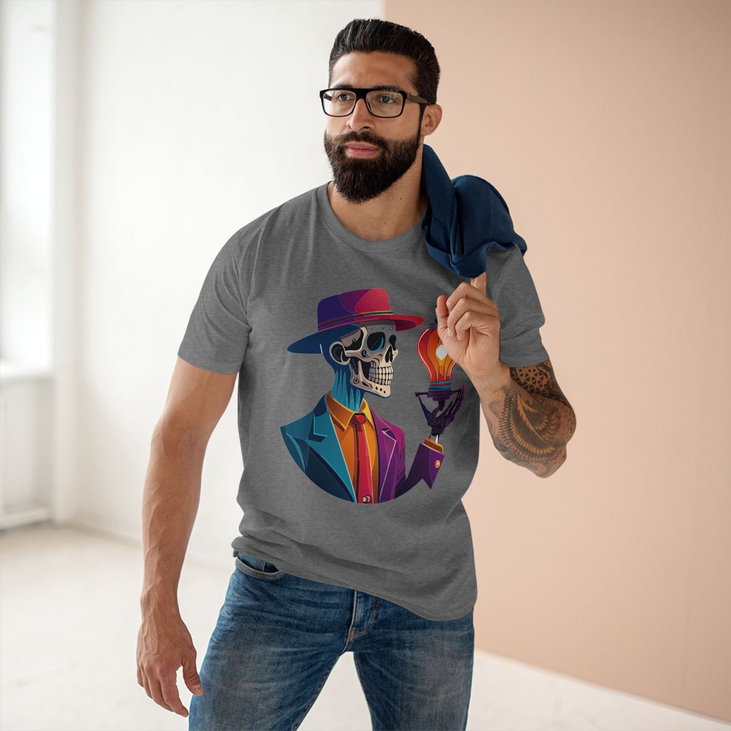 Skull Shirt Unisex Premium Cotton Tee with Original Art Design by Retro2Nova Collection