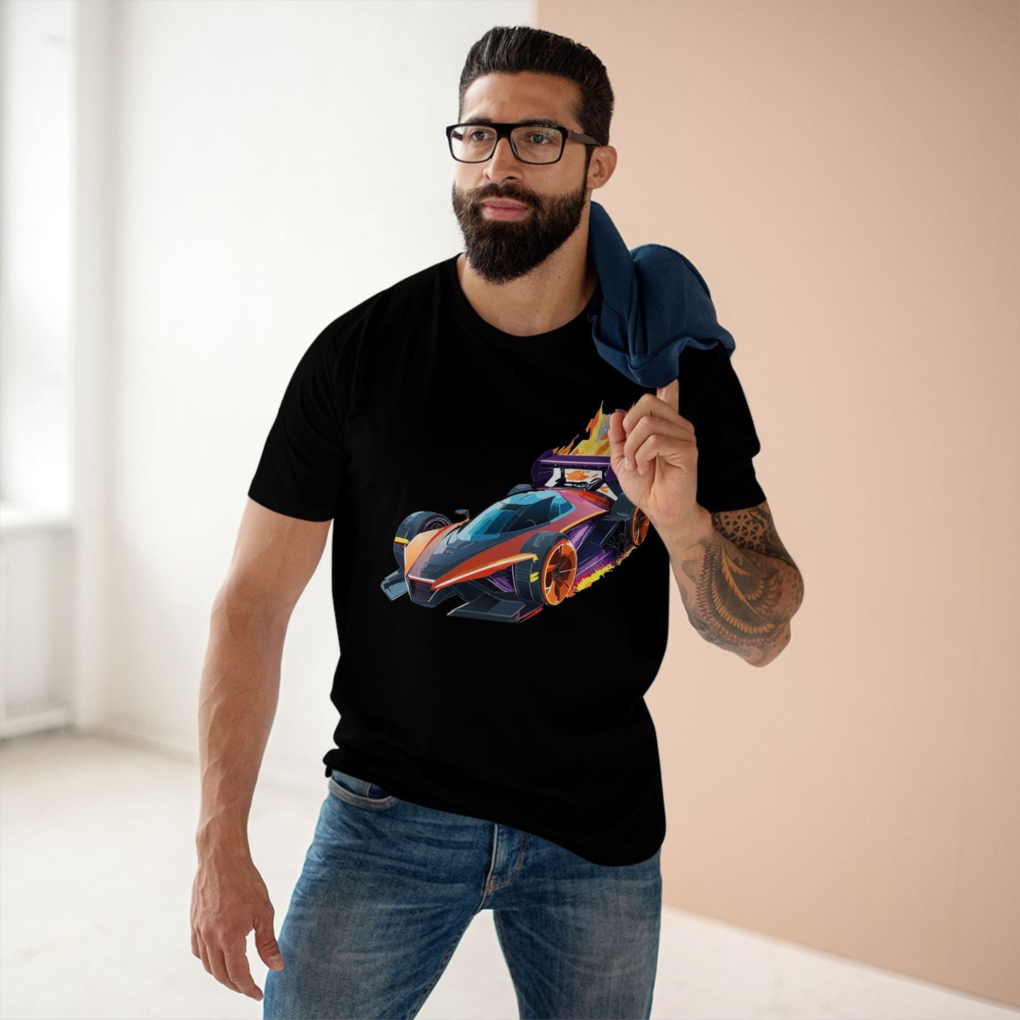 Car Graphic Unisex 100 Cotton Staple Tee 16