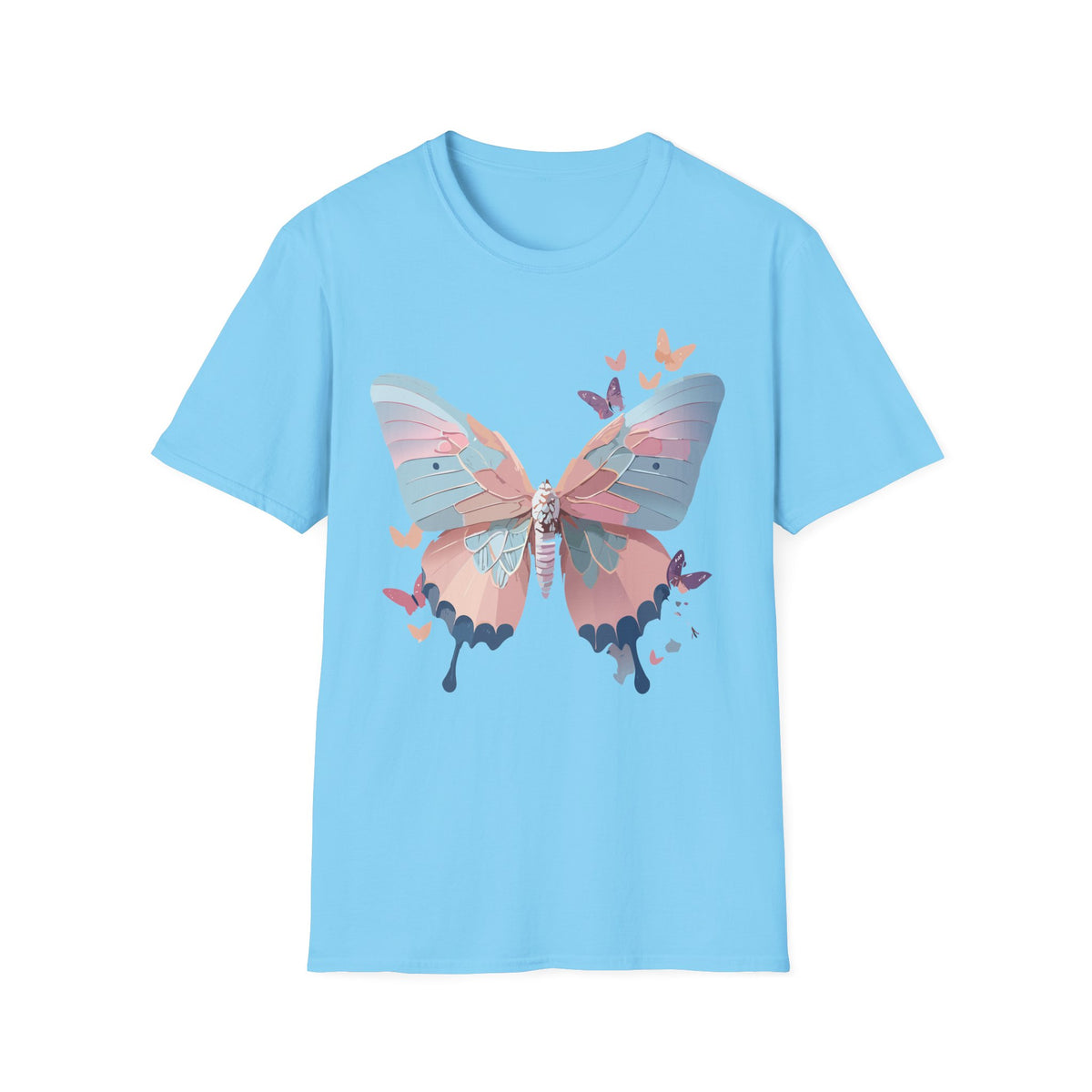 Watercolor Butterfly T-Shirt – Colorful Nature-Inspired Gift Graphic Tee Unisex 100 Cotton Gildan T-Shirt
