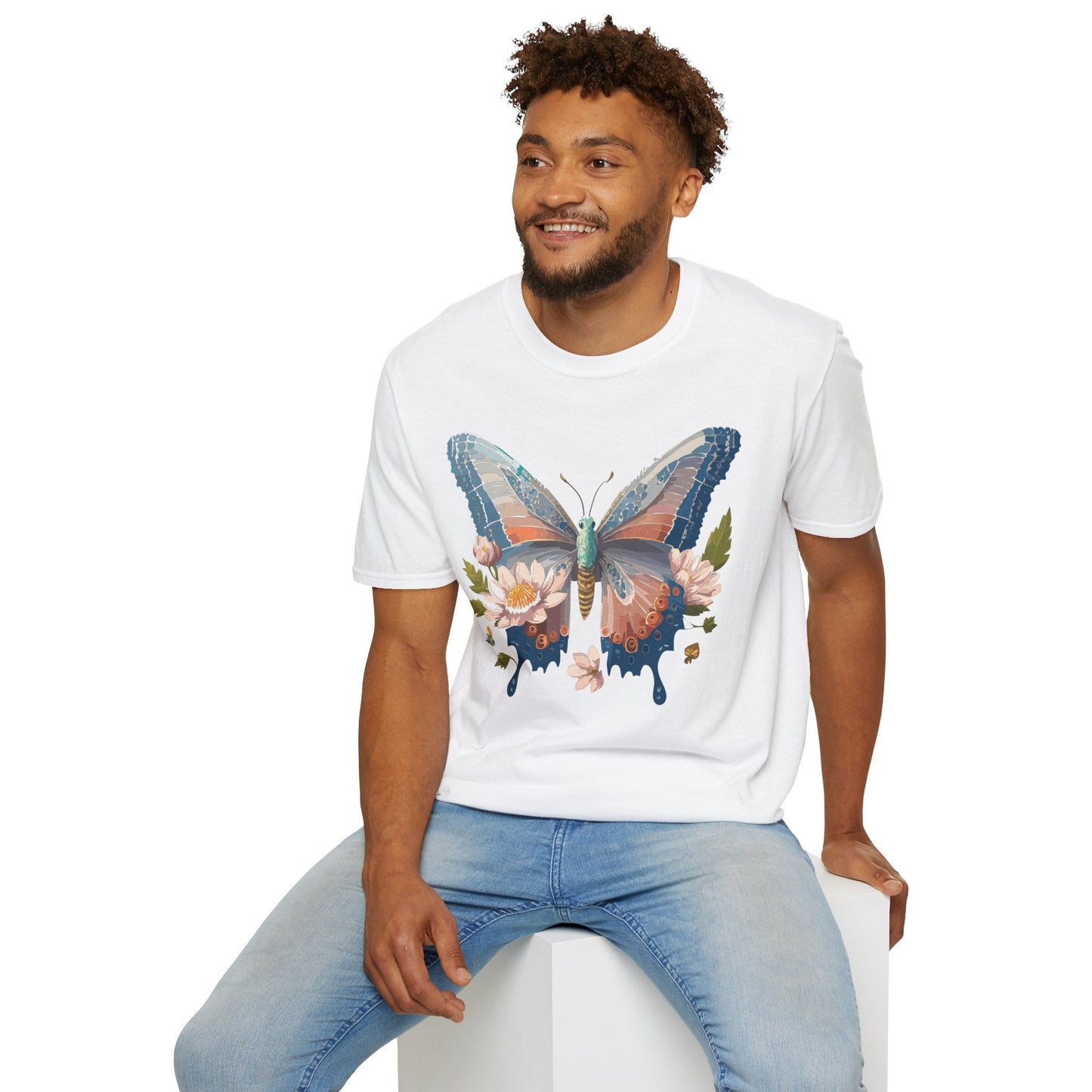 Butterfly Shirt Unisex T Shirt Monarch Design Softstyle 64000 Ring Spun Cotton Tee