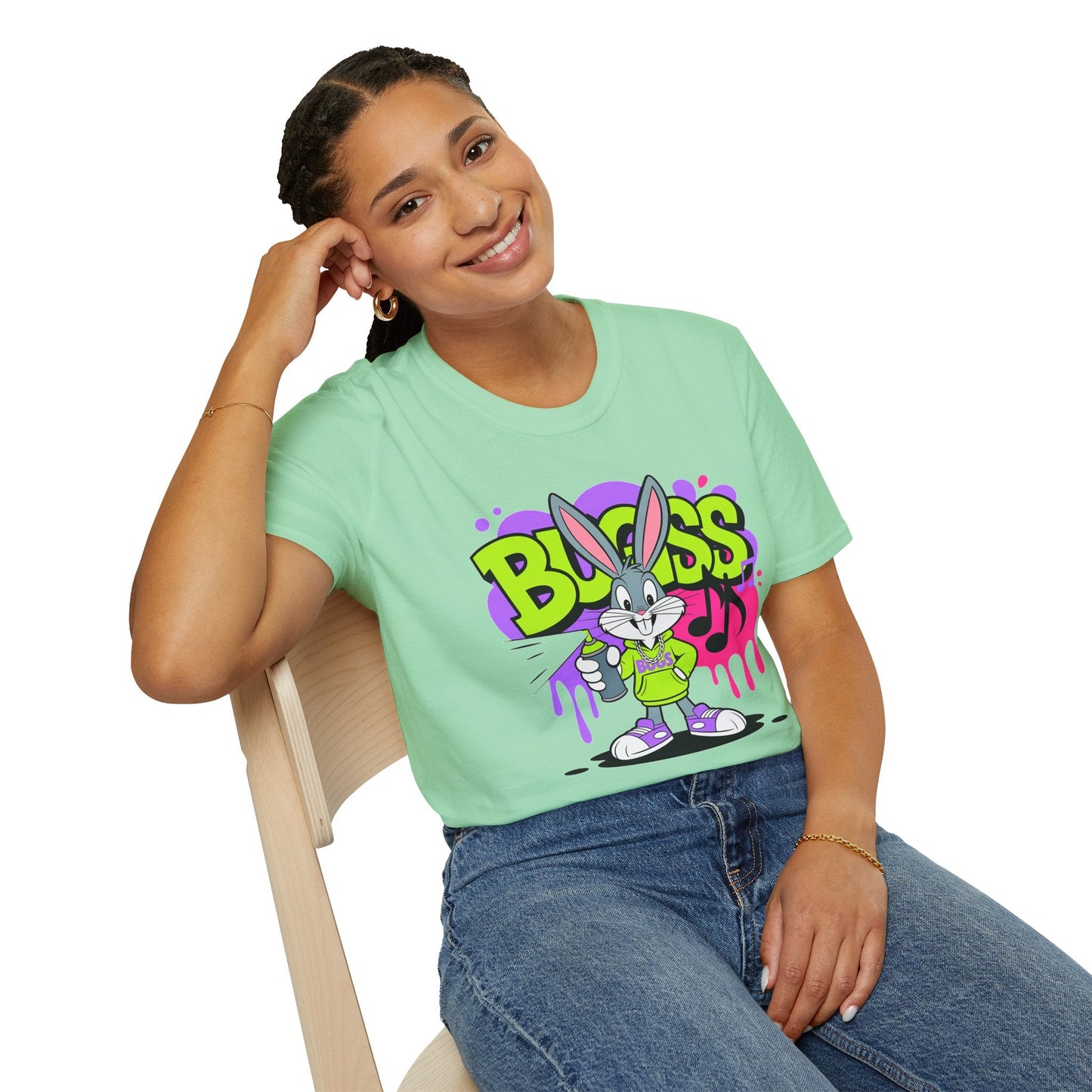 Cartoon T Shirt With Animation Unisex Funny Animals Tee Softstyle Gildan 64000 Apparel