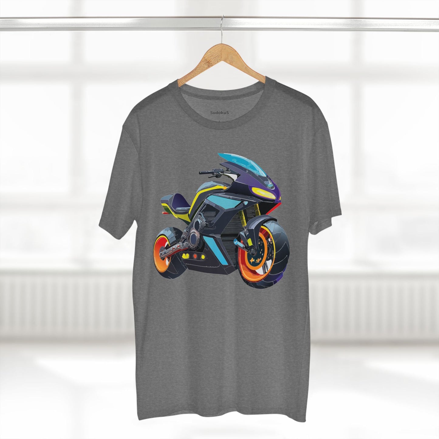 Moto Bike Graphic Unisex 100 Cotton Staple Tee 27