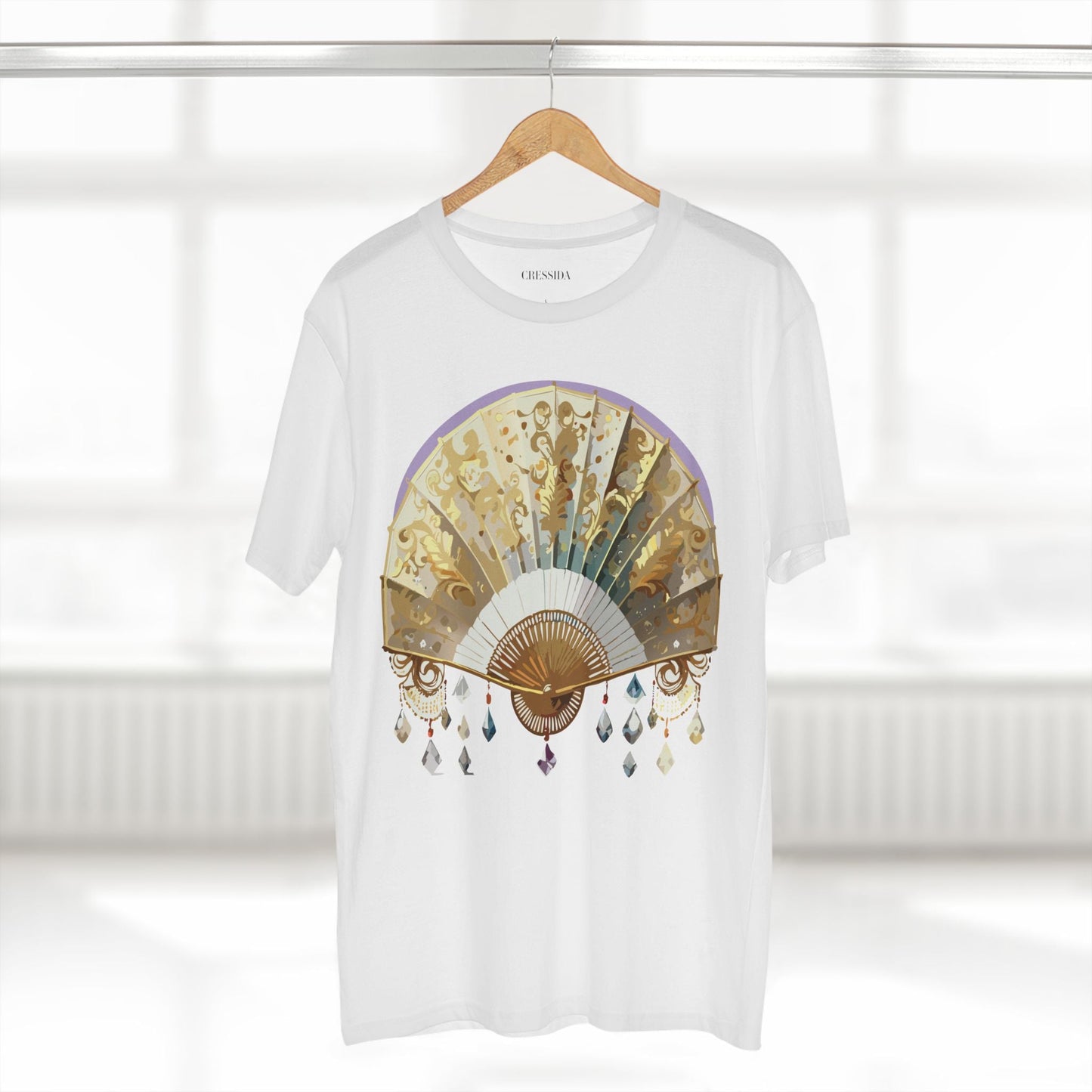 Antique Fan Graphic Design T-Shirt Unisex 100 Cotton Floral Carnival Artwork Tee 28