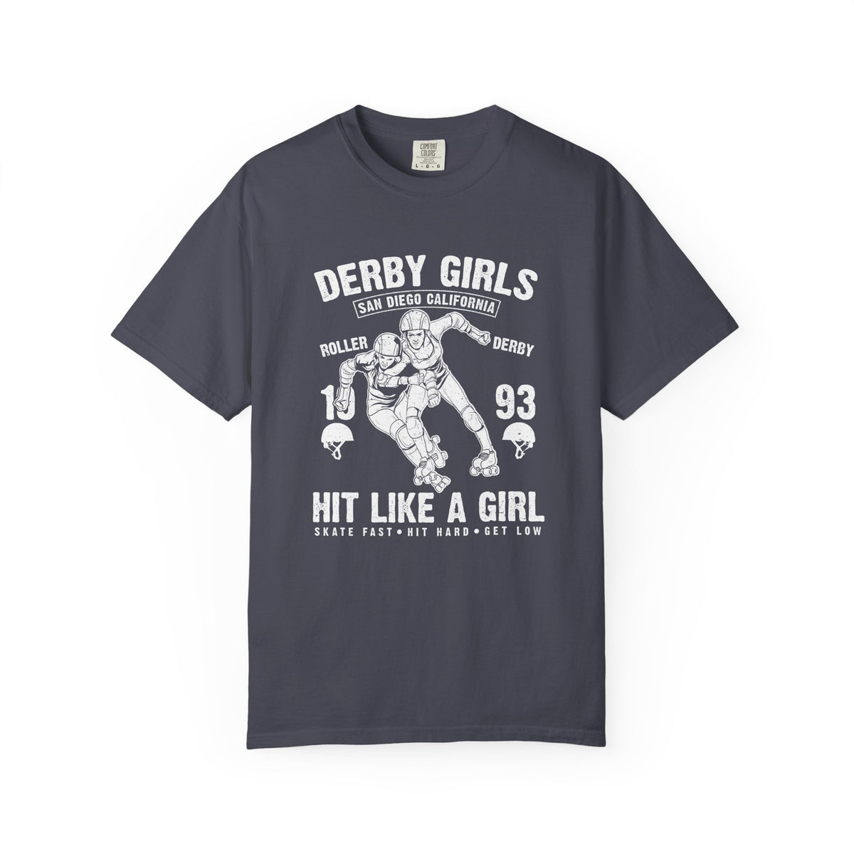 Derby-Girls Roller San Diego California Unisex Comfort Colors Garment-Dyed Heavyweight 100 Cotton Art Design T-Shirt w92