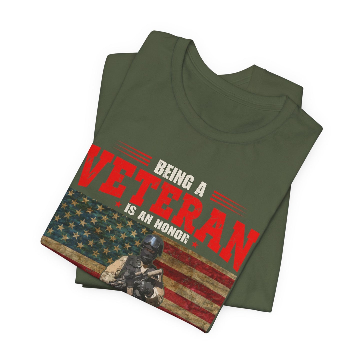 Army Veteran Patriotic Graphic Design Unisex Cotton T-Shirt v34