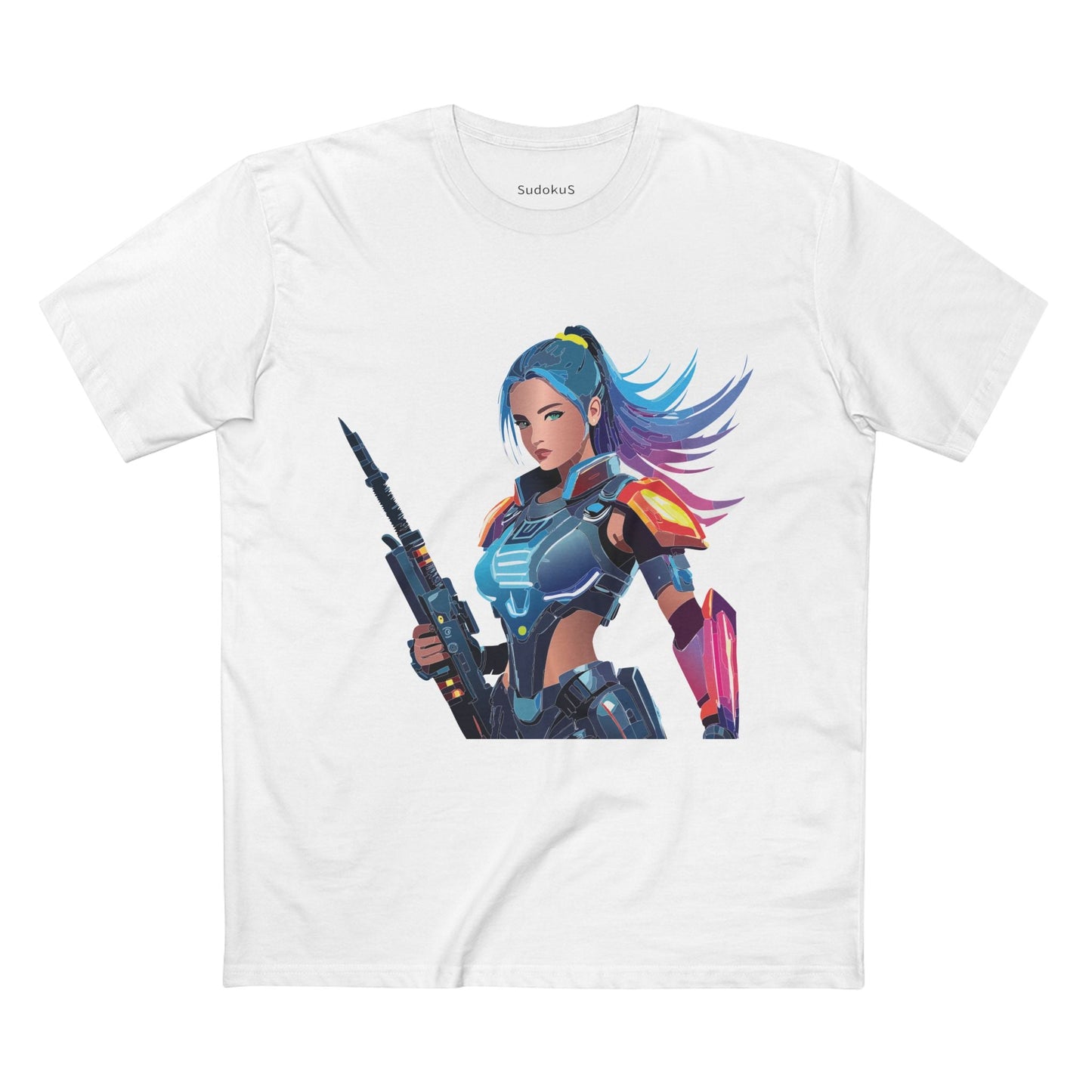 Army-woman Graphic Unisex 100 Cotton Staple Tee 9