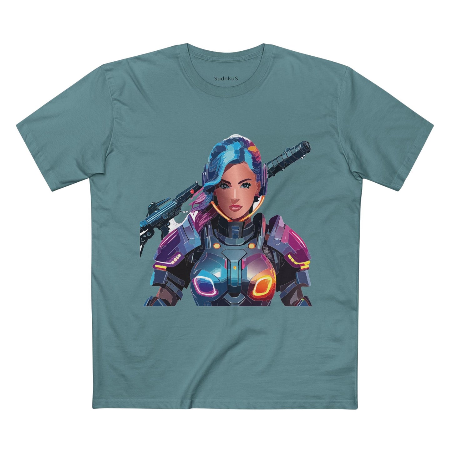Army-woman Graphic Unisex 100 Cotton Staple Tee 11